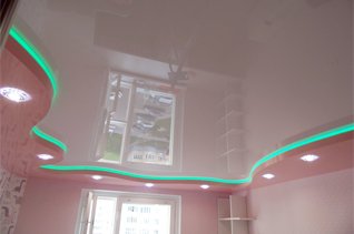 Глянцевые натяжные потолки