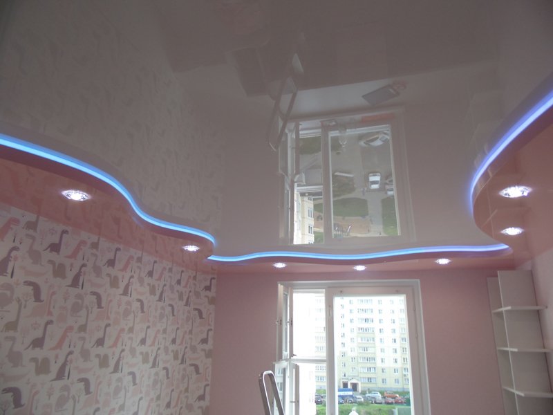 Глянцевые натяжные потолки минск